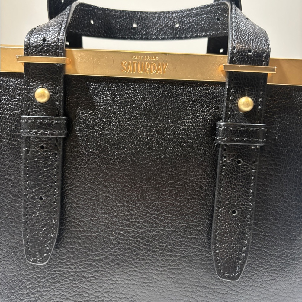 VTG Kate Spade Saturday Black Purse Dark Academia Preppy Corpgore Classic - Picture 9 of 10